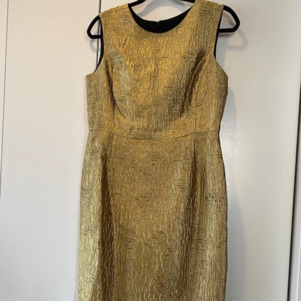 Oscar de la Renta Bateau Neckline Knee-Length Dress - Size 10 (Made in Italy)